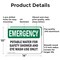 Signmission Potable Water For Safety Shower And Eye, 14 in W x Rectangle, Aluminum OS-2PACK-EM-A-1014-L-10407 - alternate 5